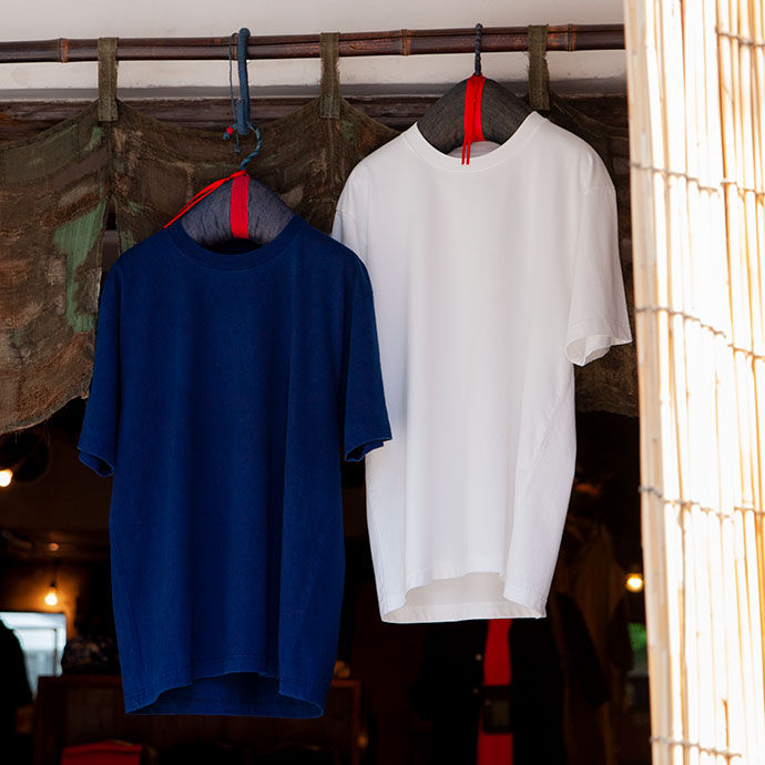 BLUE BLUE JAPAN オーガニックコットン ハイゲージテンジク Tシャツ